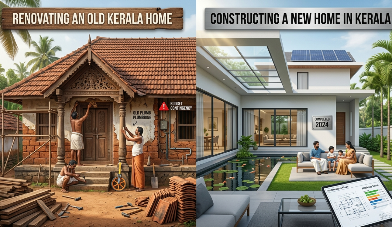 Renovating Old House vs. Constructing New Home in Kerala